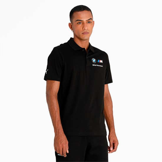 Puma BMW M Motorsport Essentials Polo Shirt Herre Sort | 918075ZWV