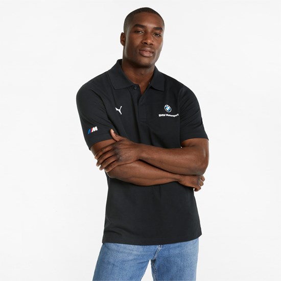 Puma BMW M Motorsport Jacquard Polo Shirt Herre Sort | 219805VGN