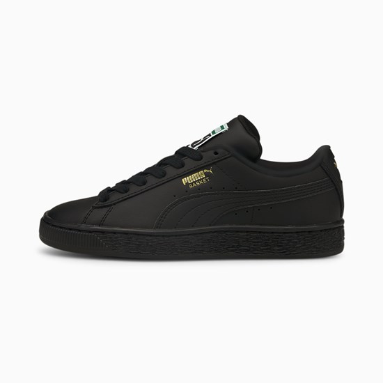 Puma Basket Classic XXI JR Sneakers Drenge Sort Sort | 805916WOP