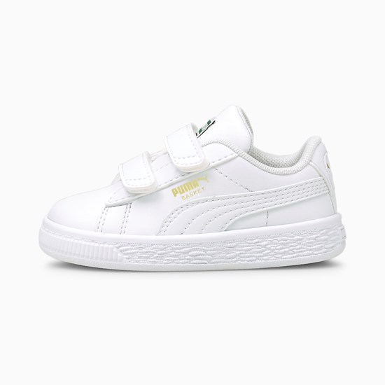 Puma Basket Classic XXI Toddler Sneakers Pige Hvide Hvide | 194036OGD