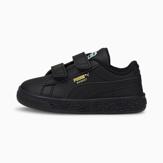 Puma Basket Classic XXI Toddler Sneakers Pige Sort Sort | 895017ZIY