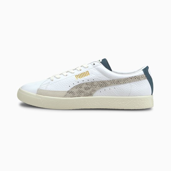 Puma Basket Vintage Snake Sneakers Herre Hvide Blå | YF9167405