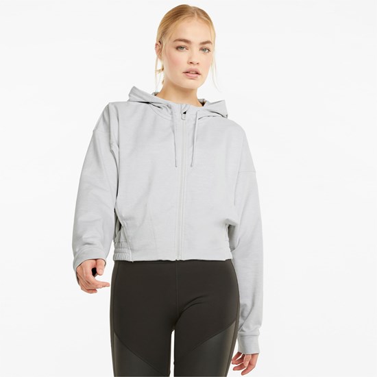 Puma CLOUDSPUN Full-Zip Trænings Hættetrøje Dame Nimbus Cloud Heather | 102653XYV