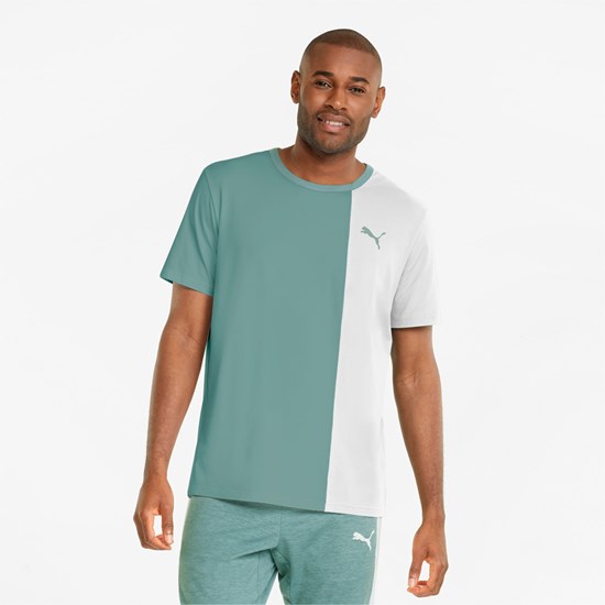 Puma CLOUDSPUN Kort Sleeve Trænings Løbe T-shirt Herre Blå Hvide | 724316YEW