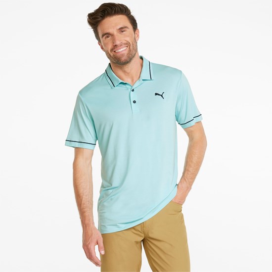 Puma CLOUDSPUN Monarch Golf Polo Shirt Herre Blå Mørkeblå | 798251SUY