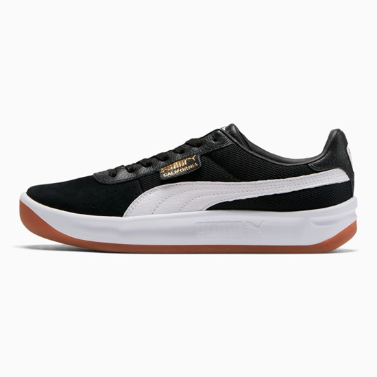 Puma California Casual Sneakers Herre Sort Hvide Guld | XN9361028