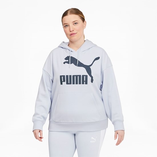 Puma Classics Logo PL Hættetrøje Dame Arctic Ice | 580697IGL