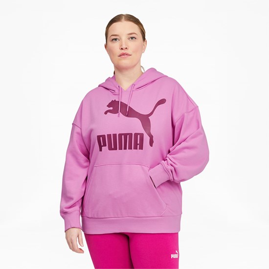 Puma Classics Logo PL Hættetrøje Dame Opera Mauve | 619382NER