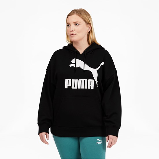 Puma Classics Logo PL Hættetrøje Dame Sort | 968354EPA