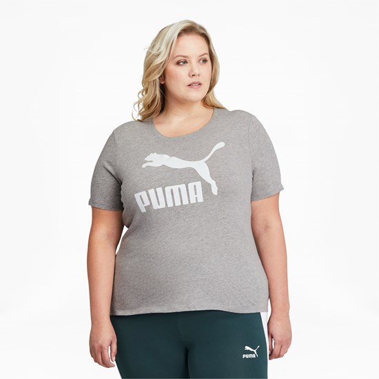 Puma Classics Logo PL Løbe T-shirt Dame Lysehvide | 268350HYI