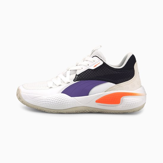 Puma Court Rider I JR Basketball Sko Drenge Hvide | 306275AKO