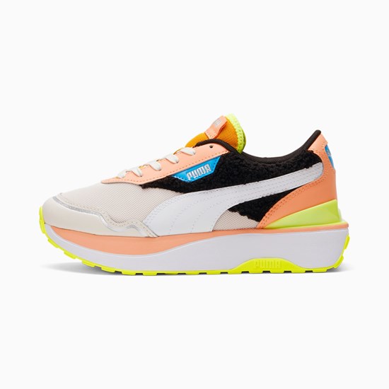 Puma Cruise Rider Cuddle Sneakers Dame Hvide Sort | UF1702953