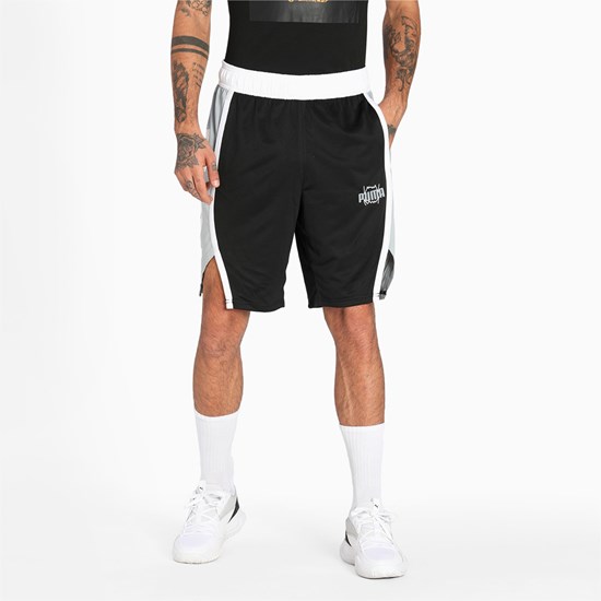 Puma Curl Basketball Shorts Herre Sort | 501942IPD