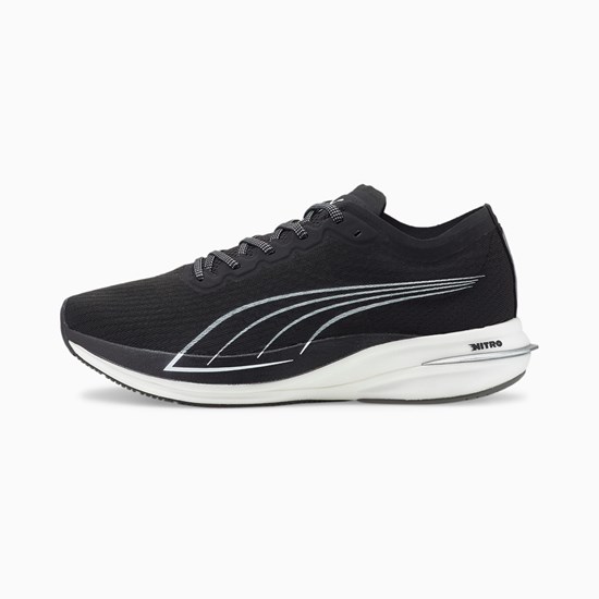 Puma Deviate NITRO Løbesko Herre Sort Hvide | 796143APO