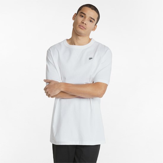 Puma Downtown Løbe T-shirt Herre Hvide | 238014SHB