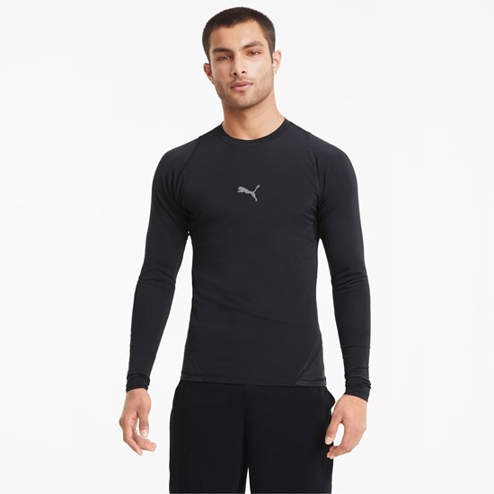 Puma EXO-ADAPT Long Sleeve Løbe T-shirt Herre Sort | 081736AIC