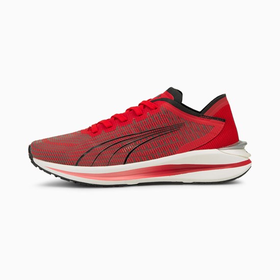 Puma Electrify Nitro JR Sneakers Drenge Hvide Rød Sort | 396041TLX