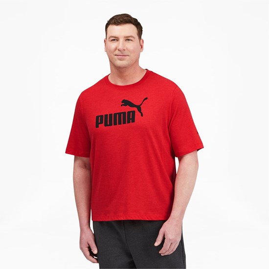 Puma Essentials Heathe BT Løbe T-shirt Herre Rød | 958724CXS