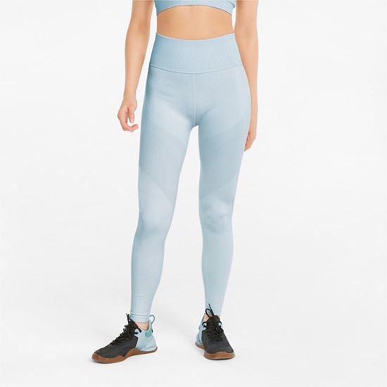 Puma FormKnit Seamless High Talje 7/8 Trænings Leggings Dame Blå Hvide | 526418PTZ