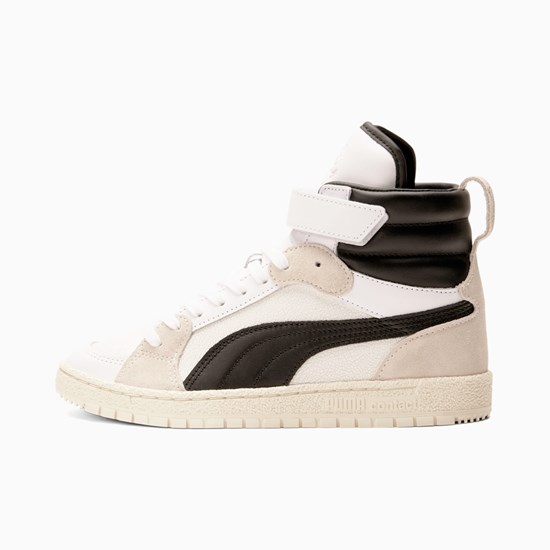 Puma High Court Regal Ralph Sampson Mid Sneakers Dame Hvide Sort | MD2619345