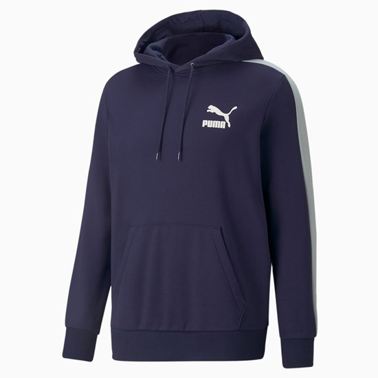 Puma Iconic T7 Hættetrøje Herre Peacoat | 079851YJS