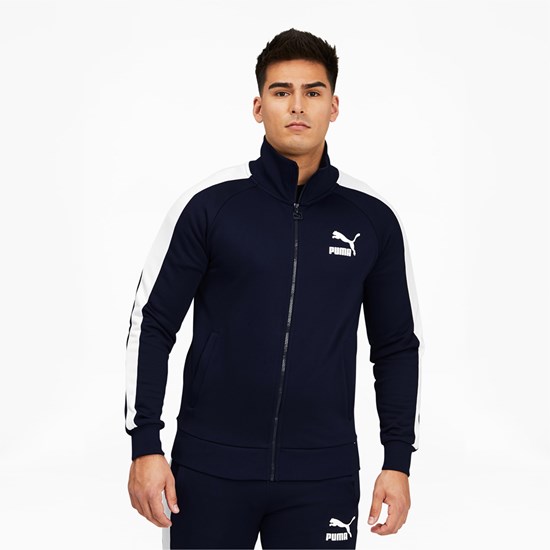 Puma Iconic T7 Track Jakke Herre Peacoat | 071386XLC