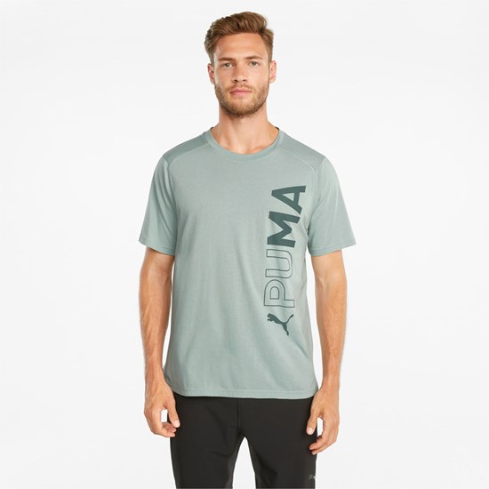 Puma Kort Sleeve Trænings Løbe T-shirt Herre Jadeite | 946078ZDX