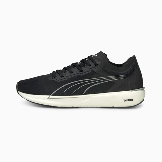 Puma Liberate NITRO Løbesko Dame Sort Hvide Sølv | 968725DIC