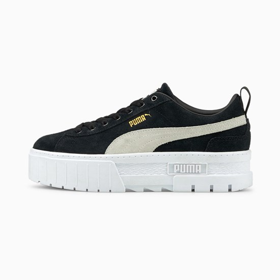 Puma Mayze Sneakers Dame Sort Hvide | ZI6390725