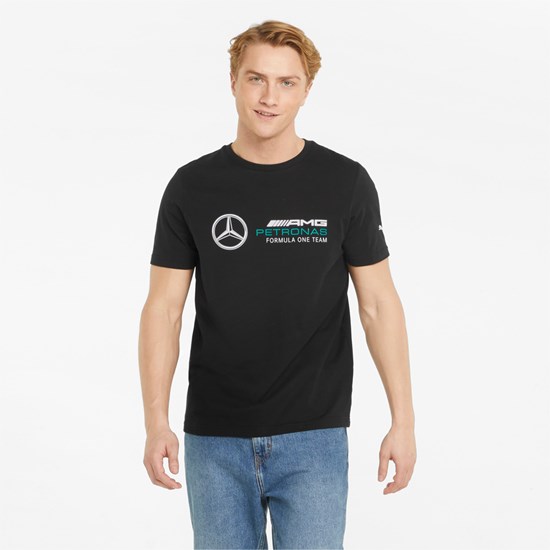 Puma Mercedes F1 ESS Logo Løbe T-shirt Herre Sort | 136845LFY