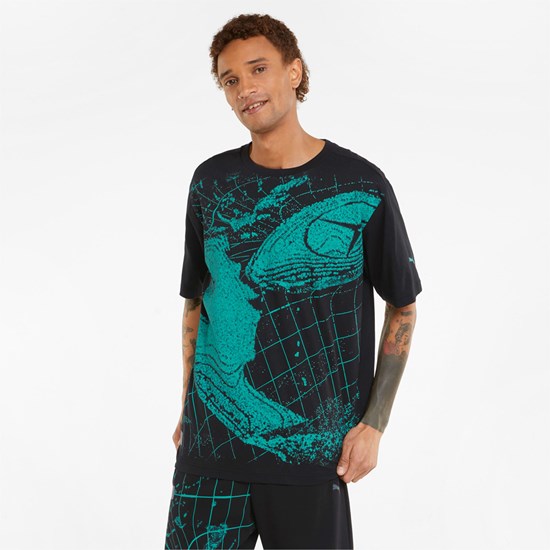 Puma Mercedes F1 Statement Graphic Løbe T-shirt Herre Sort | 032759GLQ