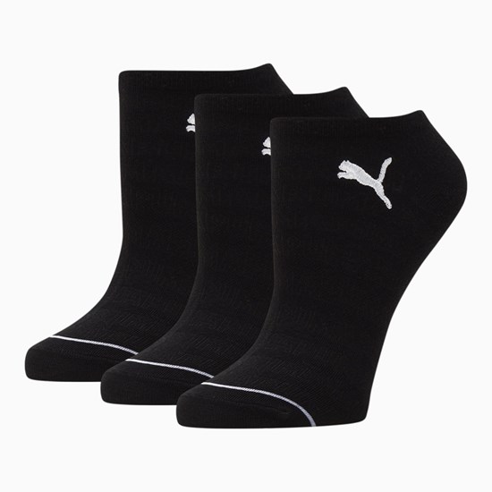 Puma No Show Socks [3 Pack] Sokker Dame Sort Hvide | VI4213058