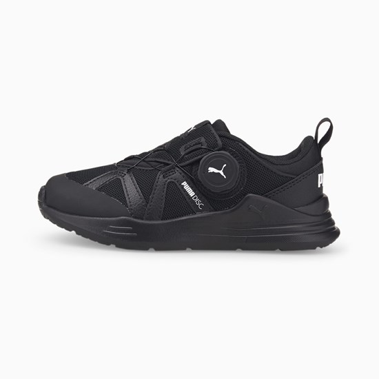 Puma PUMA Wired Run Disc Little Sneakers Drenge Sort Hvide | 618709LFI