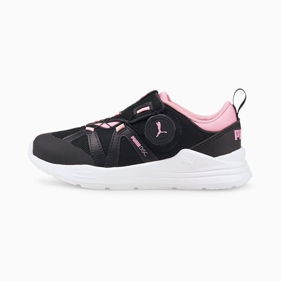 Puma PUMA Wired Run Disc Little Sneakers Pige Sort Lyserød | EA3089146