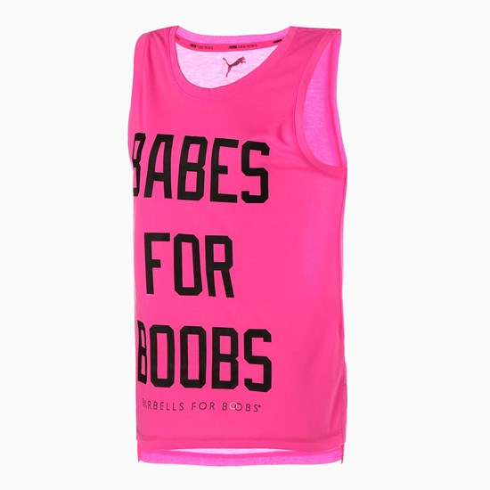 Puma PUMA x BARBELLS FOR BOOBS Muscle Trænings Tank Tops Dame Lyserød | EL2640731