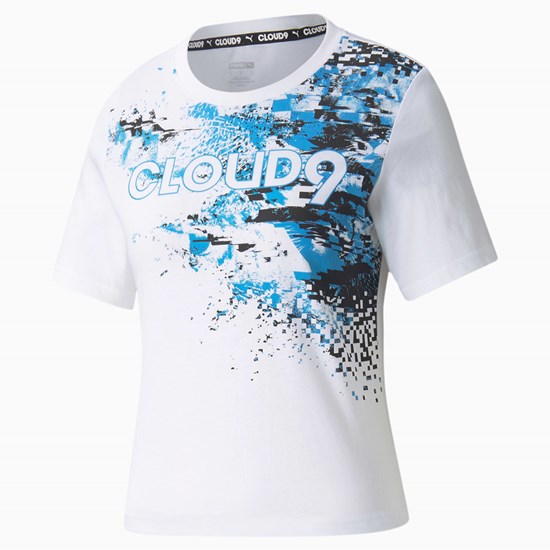 Puma PUMA x CLOUD9 Graphic Esports Løbe T-shirt Dame Hvide | 407819LZA