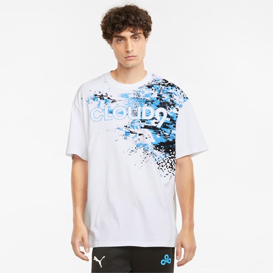 Puma PUMA x CLOUD9 Graphic Esports Løbe T-shirt Herre Hvide | 541673BZQ