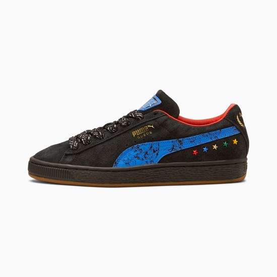 Puma PUMA x DC Justice League Suede JR Sneakers Drenge Sort | 870145LBQ