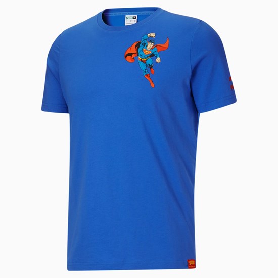 Puma PUMA x DC Justice League Superman Løbe T-shirt Herre Blå | 160328HMR