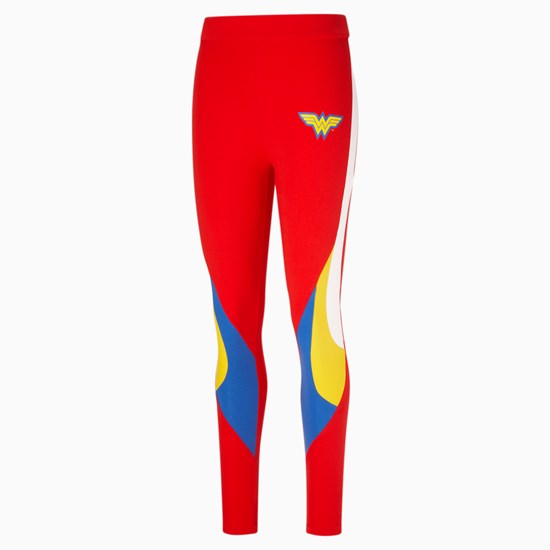 Puma PUMA x DC Justice League Wonder Leggings Dame Rød | 730698GAP