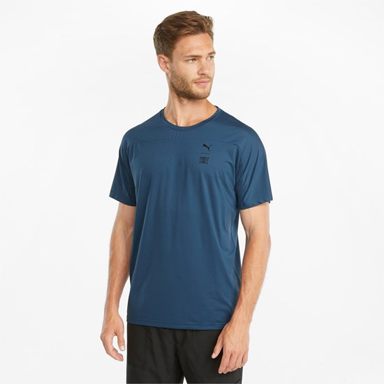 Puma PUMA x FIRST MILE Trænings Løbe T-shirt Herre Blå | 157280SPJ