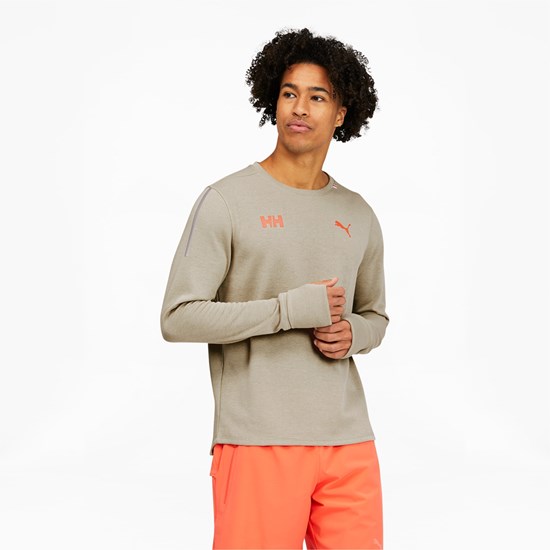 Puma PUMA x HELLY HANSEN Long Sleeve Løbe T-shirt Herre Grøn | 453781JMZ