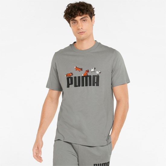 Puma PUMA x MINECRAFT Graphic Løbe T-shirt Herre Griffin | 306178GXA