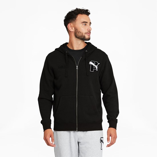 Puma PUMA x PUMA Full-Zip Hættetrøje Herre Sort | 463927HYU