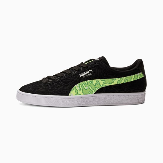 Puma PUMA x RICK AND MORTY Suede Sneakers Herre Sort Grøn | JB7593240