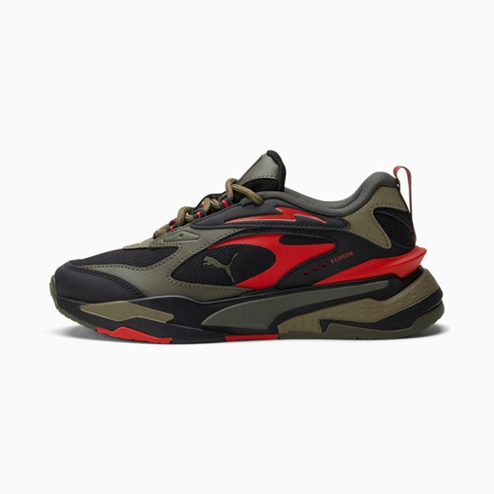 Puma RS-Fast Tipoff JR Sneakers Drenge Sort Grøn Rød | 701584YUR