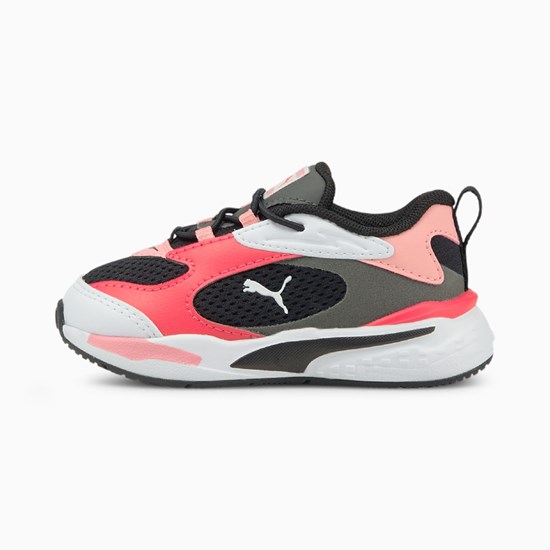 Puma RS-Fast Toddler Sneakers Drenge Sort Lyserød | 754938FEP