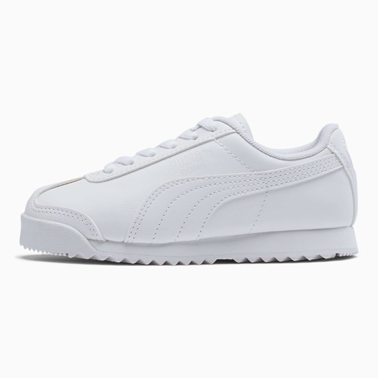 Puma Roma Basic Little Sneakers Drenge Hvide | 095841ASM