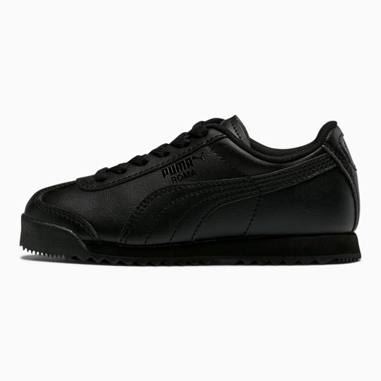 Puma Roma Basic Little Sneakers Drenge Sort Sort | 014673DHN