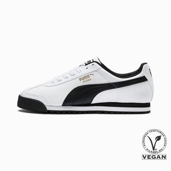 Puma Roma Basic Sneakers Dame Hvide Sort | YJ1634987